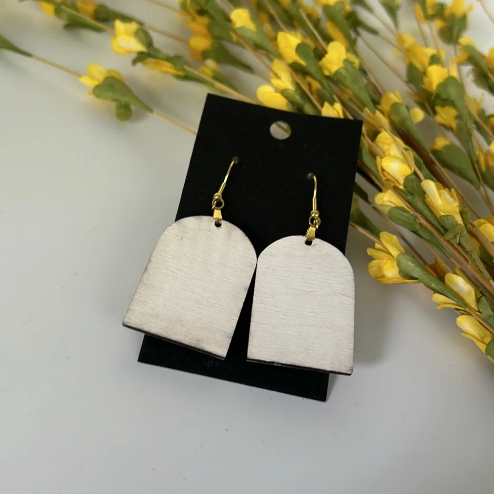 Lovebug Volkswagen Buggie Wood Laser Cut Earrings